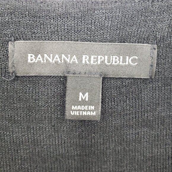 3/$25 Banana Republic Faux Wrap Top M Long Sleeves Surplice V Neck Gray - Picture 3 of 7